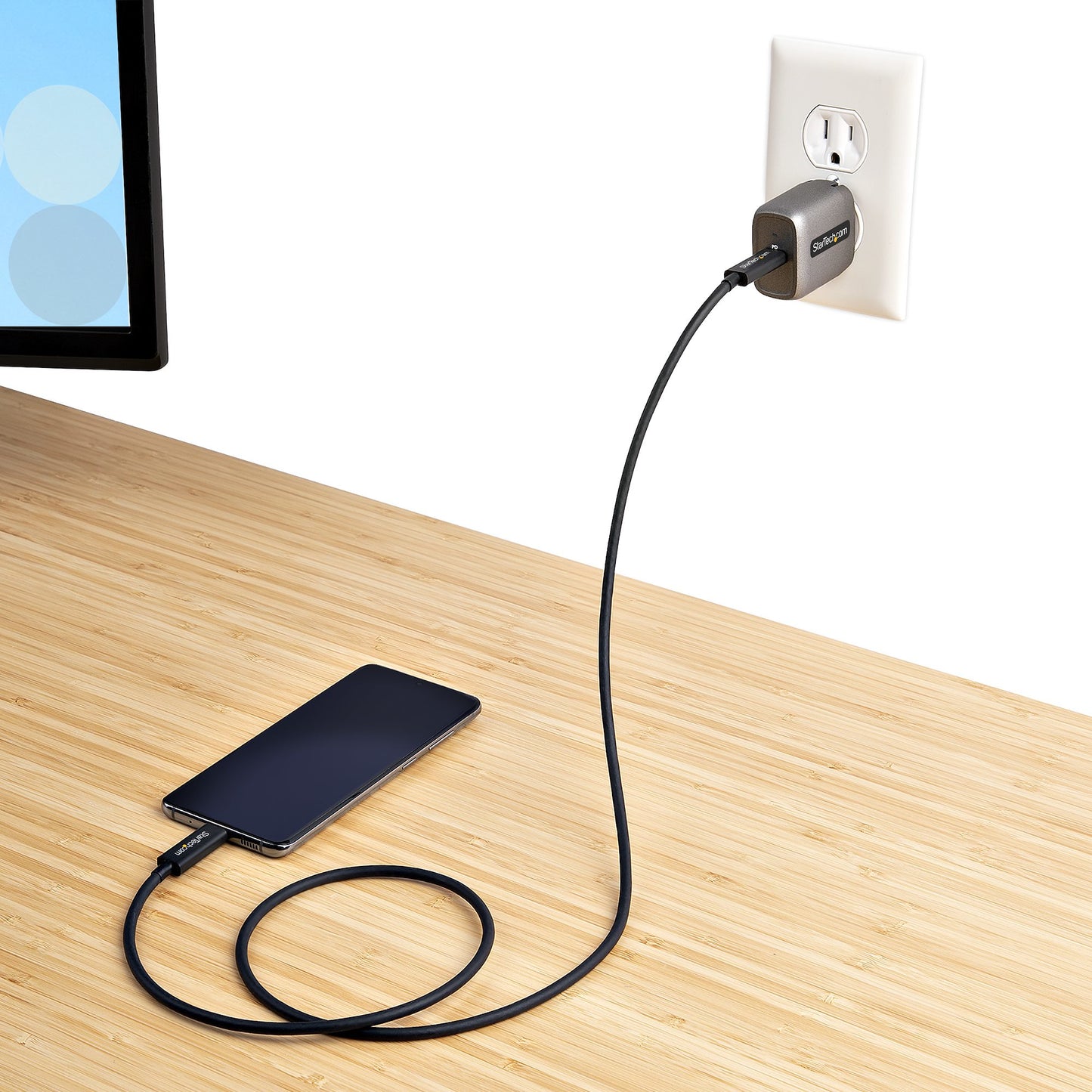 StarTech.com WCH1C30 mobile device charger Laptop, Smartphone, Tablet Black, Gray AC Fast charging Indoor