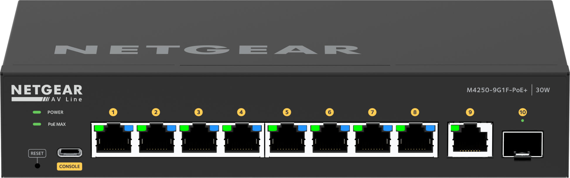 NETGEAR GSM4210PD-100NAS network switch Managed L2/L3 Gigabit Ethernet (10/100/1000) Power over Ethernet (PoE) Black