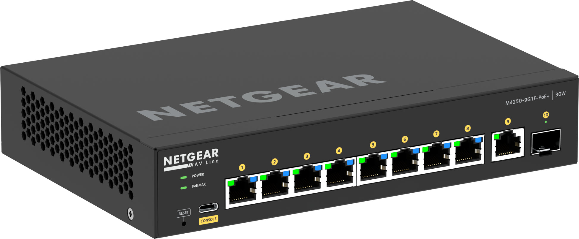 NETGEAR GSM4210PD-100NAS network switch Managed L2/L3 Gigabit Ethernet (10/100/1000) Power over Ethernet (PoE) Black