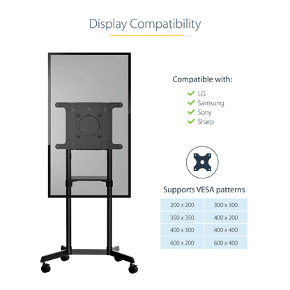 StarTech.com MBLTVSTNDEC TV mount/stand 70" Black