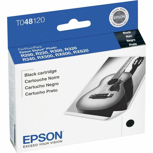 Epson  Ink Cartridge, f/ Stylus R300/RX620, 450 Pg Yield, BK-EPST048120S