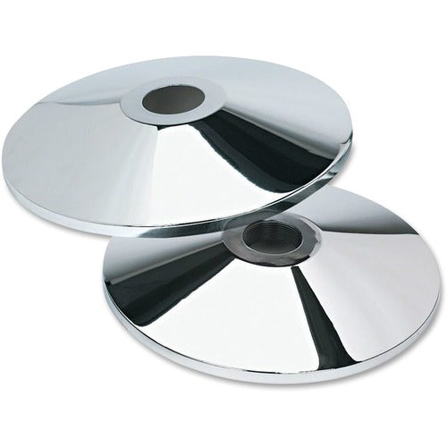 Tatco  Stanchion Flat Bases, Box 2 of 2, 14"Diameter, 2/BX, Chrome