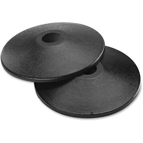 Tatco  Stanchion Flat Bases, Box 2 of 2, 14"Diameter, 2/BX, Black