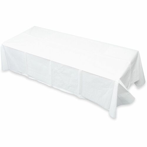 Tatco  Table Covers, Rectangular, Paper, 54"x108", 20/CT, White