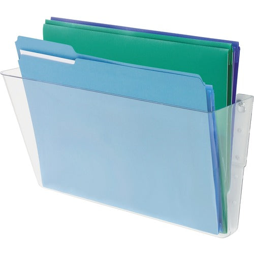 Deflecto  Single Unit Wall Pocket, Letter, Stackable, 13"x4"x7", CL