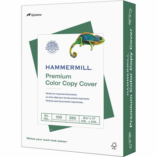 Hammermill  Color Copy Cover Paper,60 lb.,8-1/2"x11",100 GE, 250/PK, WE-HAM122549
