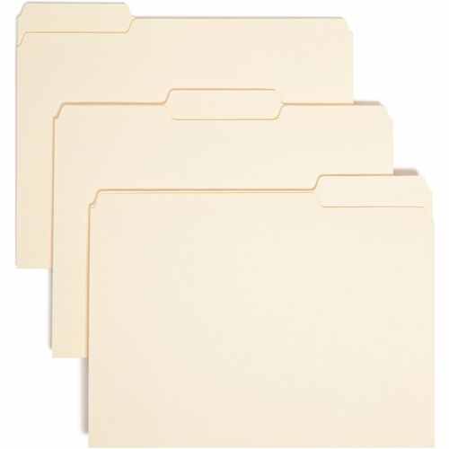 Smead  Interior Folders, 1/3 Ast. Tabs, Letter, 100/BX, Manila
