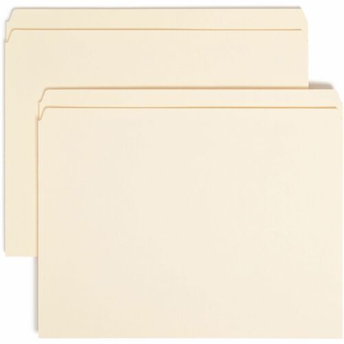 Smead  File Folder,11 pt, Straight Tab,1 Ply,Letter,100/BX,MLA