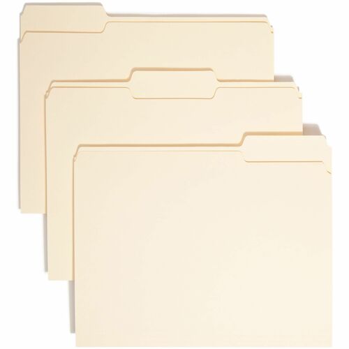 Smead  File Folders, 1/3 Ast Tab Cut, 1 Ply, Letter, 100/BX, MLA