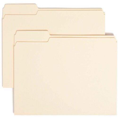 Smead  File Folders, 1/3 Left Tab Cut, 1 Ply, Letter, 100/BX, MLA