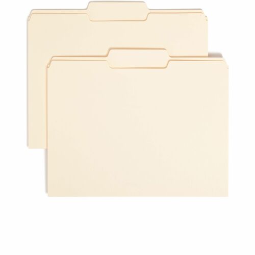 Smead  File Folders, 1/3 Center Tab Cut, 1 Ply, Letter, 100/BX, MLA