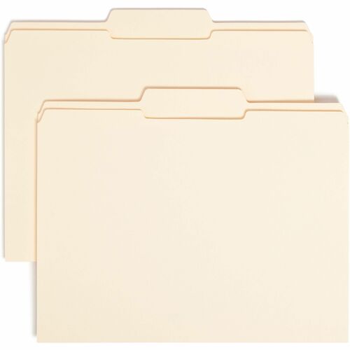 Smead  File Folders, 1/3 Center Tab Cut, 2 Ply, Letter, 100/BX, MLA