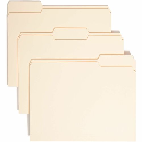 Smead  Folders,Antimicrobial,1/3 AST Cut,1-Ply,Ltr,100/BX,Manila