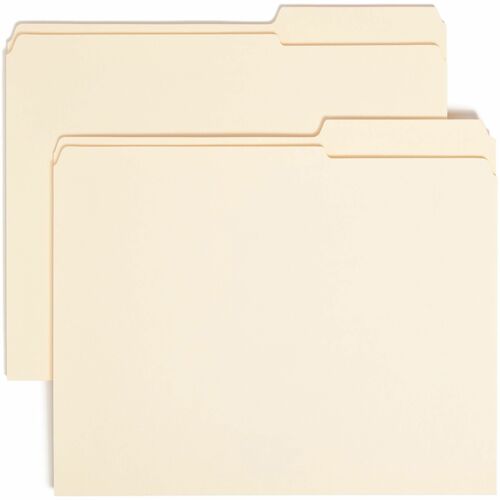 Smead  Top Tab Folders, 2/5 Right Tab Cut,2 Ply,Letter, 100/BX, MLA