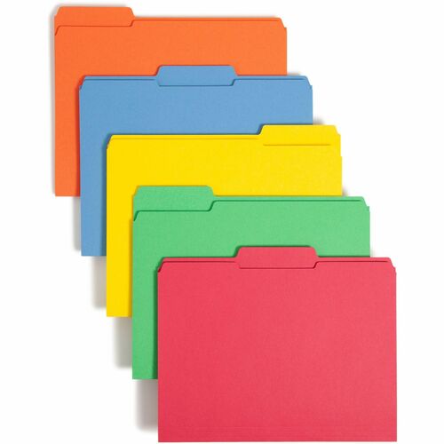 Smead  File Folder,1/3 AST 2-Ply Tab Cut,Letter,100/BX,Assorted