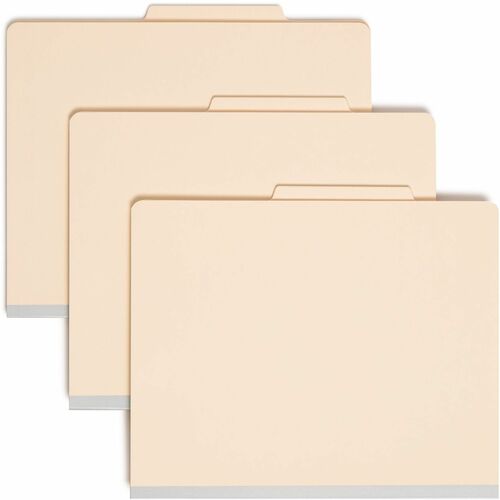 Smead  Classification Folders,2 Div,Letter,11-3/4"x10",10/BX,Manila