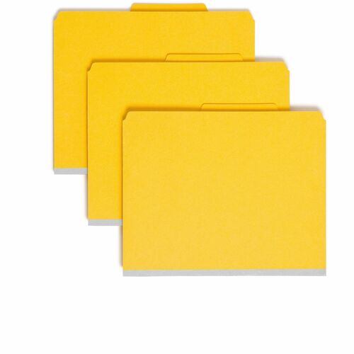 Smead  Folders W/Pocket Dividers, Letter, 2 Partitions, 10/BX, YW
