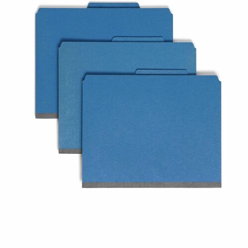 Smead  Classification Folders, 3 Dividers, Letter, 10/BX, Dark Blue