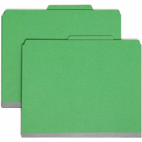 Smead  Classification Folders, 3 Dividers, Letter, 10/BX, Green