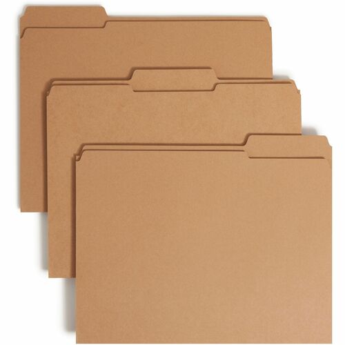 Smead  File Folders,1 Fastener,1/3-cut Tab,Letter,50/BX,Kraft