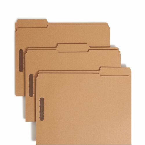 Smead  Folder, 2 Fasteners/Pos 1 and 3, Letter, 50/BX, Kraft