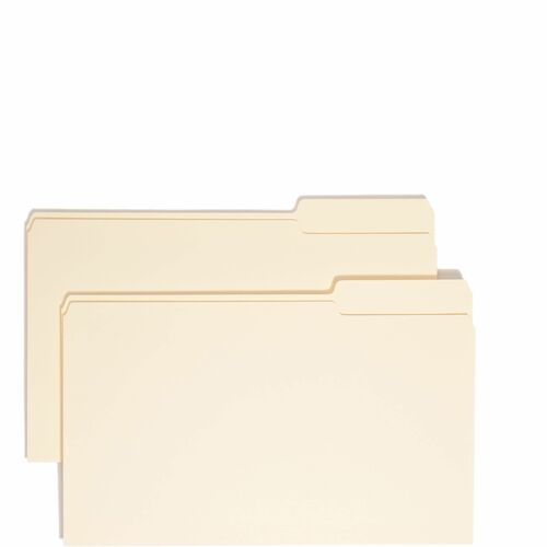Smead  File Folders, 1/3 Right Tab Cut, 1 Ply, Legal, 100/BX, MLA