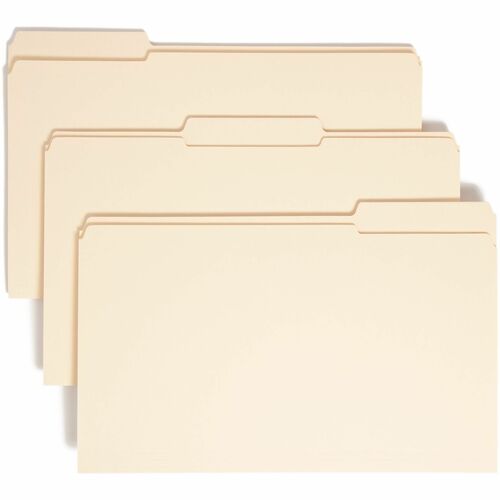 Smead  File Folders, 1/3 Ast Tab Cut, 2 Ply, Legal, 100/MLA