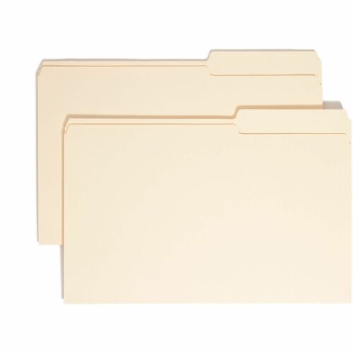 Smead  Top Tab Folders, 2/5 Right Tab Cut,1 Ply,Legal, 100/BX, MLA