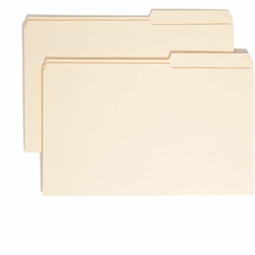 Smead  Top Tab Folders, 2/5 Right Tab Cut,2 Ply,Lgl,100/BX,Manila