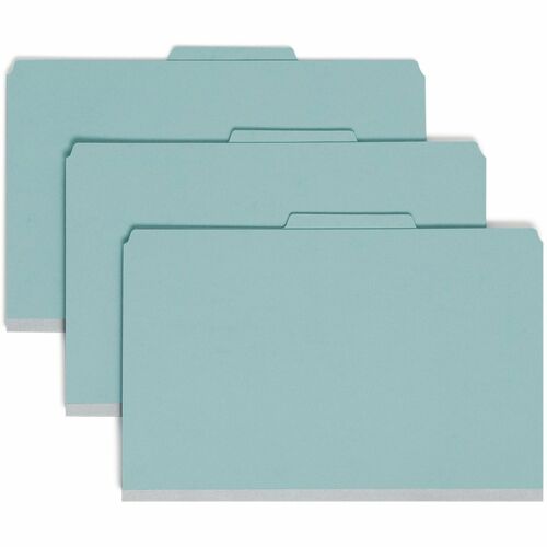 Smead  Folders W/Pocket Dividers, Legal, 2 Partitions, 10/BX, BE