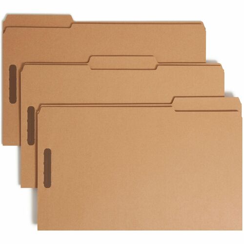 Smead  Folder, 2 Fasteners/Pos 1 and 3, Legal, 50/BX, Kraft