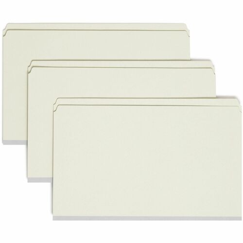 Smead  File Folder,w/ 2 Fasteners,2"Exp.,Legal,25/BX,Gray Green