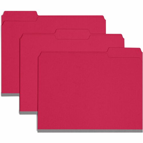 Smead  Tab Folders,1"Exp,1/3 AST Cut, 9-12/"H, Letter, 25/BX, Red