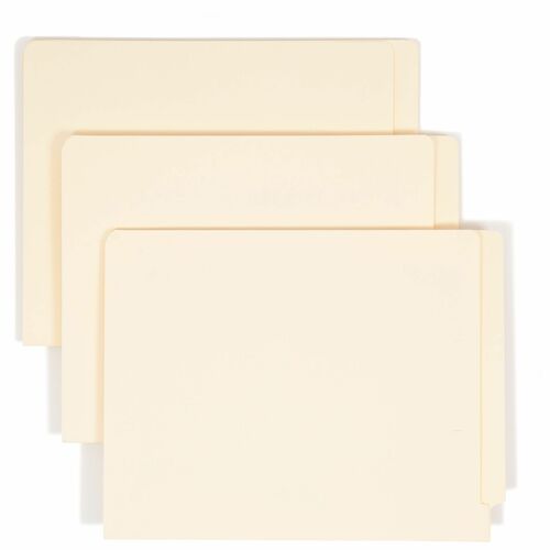 Smead  End Tab Folders, 1-Ply Straight Tab, Letter, 100/BX, Manila