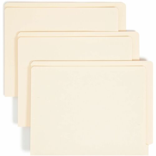Smead  End Tab Folders,Straight Tab, Letter,9"Front, 100/BX, Manila