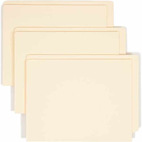 Smead  End Tab Pocket Folder, Reinfrcd Tabs, Letter, 50/BX, Manila