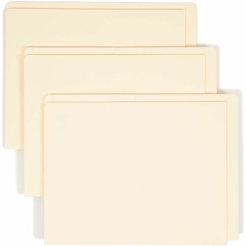 Smead  End Tab Pocket Folder, 2 Pockets, Letter, 25/BX, Manila