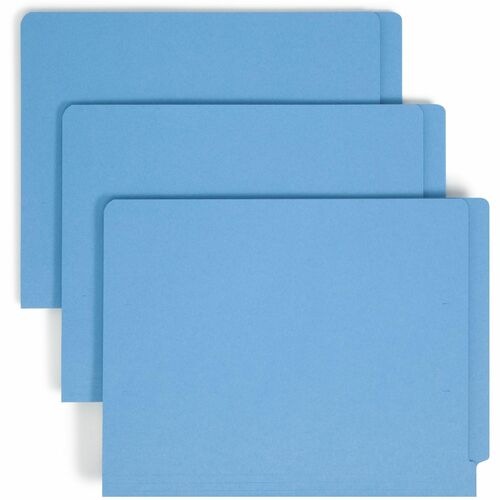 Smead  Color Fastener Folder, 3/4" Exp, Letter, 50/BX, Blue