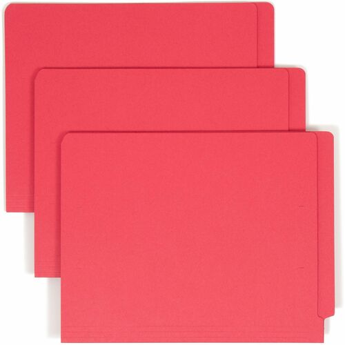 Smead  Folders,Straight-Cut End Tab,Letter,9-1/2"H,100/BX,RD