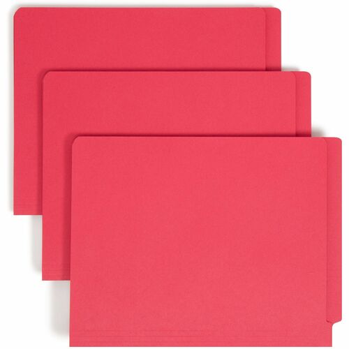 Smead  Color Fastener Folder, 3/4" Exp, Letter, 50/BX, Red