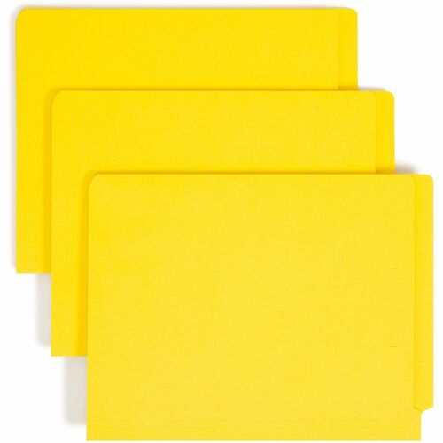 Smead  Folders,Straight-Cut End Tab,Letter,9-1/2"H,100/BX,YW