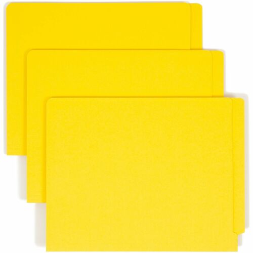Smead  Color Fastener Folder, 3/4" Exp, Letter, 50/BX, Yellow