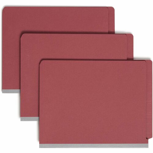 Smead  Classification Folders,2" Exp,Fasteners,Letter,10/BX,B.Red