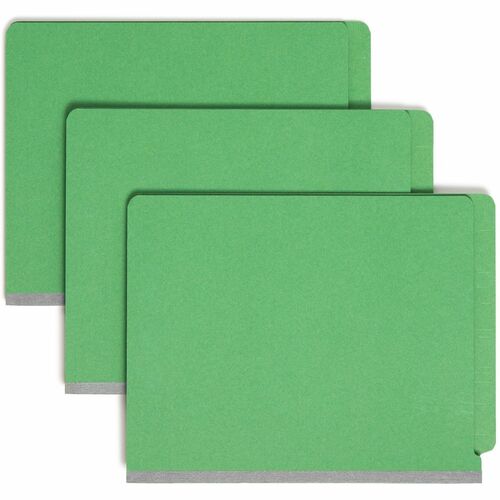 Smead  Classification Folders,2" Exp,Fasteners,Letter,10/BX,Green