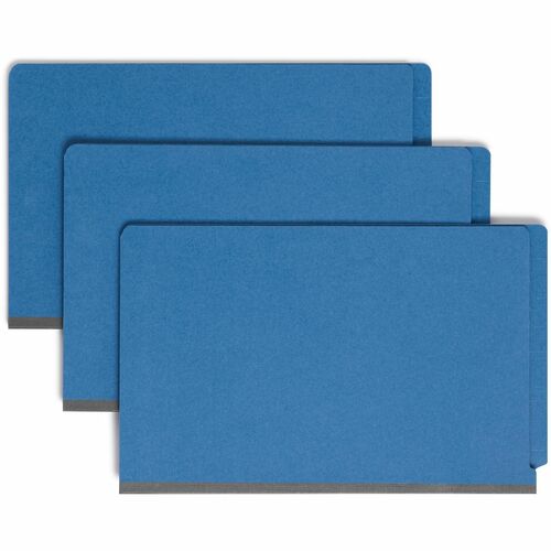 Smead  Classification Folders, 2" Exp,Fasteners,Legal,10/BX, D.Blue