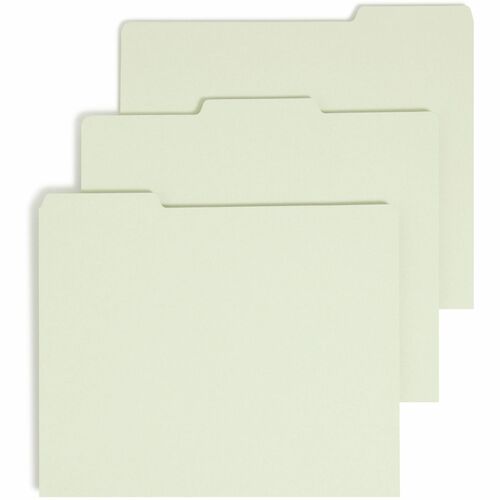 Smead  Pressboard Tab Guides,1/3 Self Tab,Ltr,100/BX,Gray Green