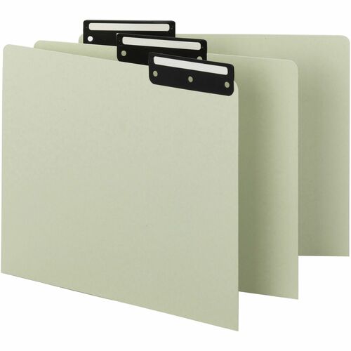 Smead  Blank Tab Guides,1/3 Tab Cut,Flat Metal Tab,50/BX,Gray Green