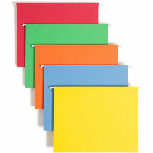 Smead  Hanging Folders w/Poly Tab, 1/5 Tab, Ltr, 25/BX, AST