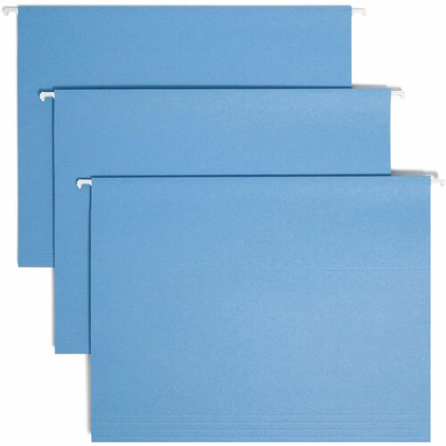 Smead  Hanging Folders w/Poly Tab, 1/5 Tab, Ltr, 25/BX, Blue