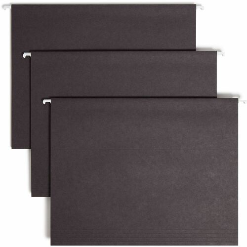 Smead  Hanging Folders w/Poly Tab, 1/5 Tab, Ltr, 25/BX, Black